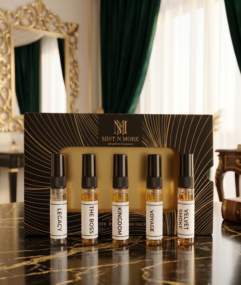 Men's Perfume Sample Set | 5ml Travel Size Luxury Fragrance Testers | 5-Piece Scent Discovery Kit